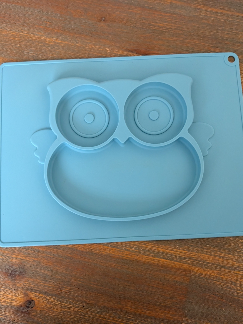 Blue Silicone Owl Plate and Placemat Set - Baby & Toddler Feeding